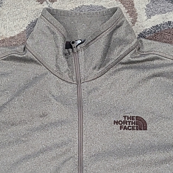 North Face 1/4 Zip Pullover Mock Neck Sweatshirt Women's Size S/P Heather Brown - Picture 11 of 11